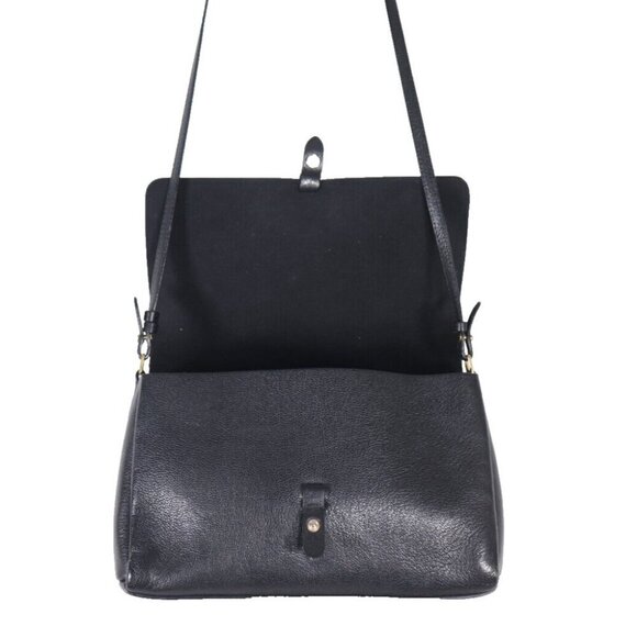 Aritzia Wilfred Women’s One Size Black Crossbody Flap Bag Glossy Leather Purse - Picture 15 of 16